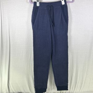 PATAGONIA HEAVY PILE FLEECE SWEATPANTS/ Joggers Navy Fuzzy Pants Women XXS